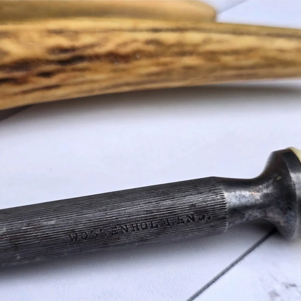 Antique Geo Wostenholm & Sons IXL Sheffield Stag Horn Handle 4pc Carving Set